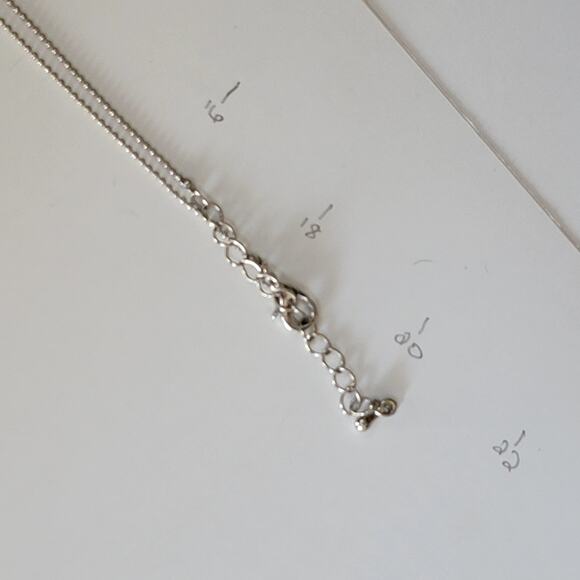 Silver Chain Necklace With Blue Turtle Pendant And Crystal Accent Ocean Jewelry - Picture 10 of 10